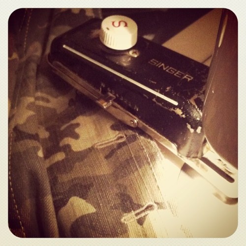 Buttonholer. First use.