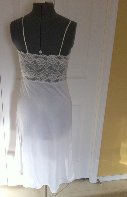 Back view, with lace panel