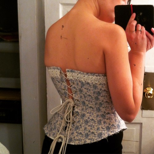 Back, with lacing.